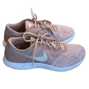 Nike - Flex Contact White Metallic Silver Particle Pink Running Shoes size 9.5